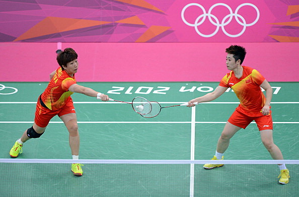 Yang Yu (R) and Xiaoli Wang (L) of China Yang Yu (R) and Xiaoli Wang (L) of China